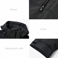 Veste coupe-vent imperméable personnalisée pour homme, veste d'hiver décontractée à capuche pour homme
