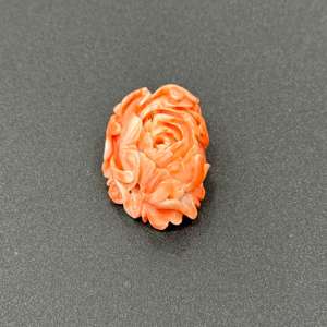 Talla antigua de piedra preciosa de Coral Natural, pieza coleccionable, piedra preciosa tallada Floral, piedra preciosa de Coral suelta - Product Image 4