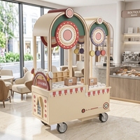 Kiosque de vente au détail personnalisé à quatre roues, style arcade, pour centre commercial, café, restaurant