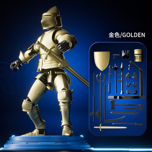 Figurines d'action 3D personnalisées, poupées en plastique, jouet DIY, figurine d'action de guerrier médiéval, figurine de chevalier à collectionner, jouet figurine d'action avec armure - Product Image 4