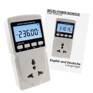 Digital <b>Power</b> <b>Meter</b> Wattmeter <b>Plug</b>-in Socket Design Energy Consumption <b>Meter</b> Voltage Current Electricity - Product Image 2