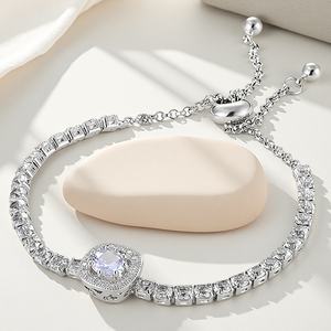 महिलाओं गर्म बिक्री तांबे का बना टेनिस ब्रेसलेट फुल ज़िरकॉन माइक्रो-इनडेस्टेड जन्मस्टोन गुणवत्ता फैशन लिंक समायोज्य श्रृंखला - Product Image 4