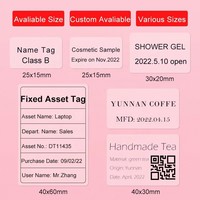 Label Perekat Transparan Tahan Air Bentuk Persegi Panjang Kustom untuk Printer Thermal Seri Detonger DP
