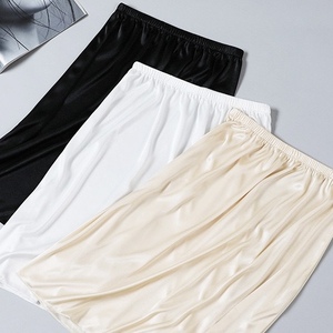 <span class=keywords><strong>Jupon</strong></span> vintage d'été pour femme, respirant et <span class=keywords><strong>antistatique</strong></span>, avec taille naturelle, jupe de sécurité unie teinte - Product Image 2