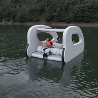 Bateau à pontons gonflable en PVC personnalisé avec moteur électrique solaire, capacité de 100 à 500 kg, pour les loisirs
