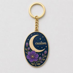Llavero Personalizado al por Mayor con Diseño de Flor Lunar, Elegante Cadena Floral Estética, Accesorio de Moda para Joyería, Promoción de Llaveros - Product Image 2