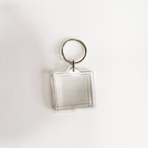 <b>Custom</b> Logo Acrylic Photo Frame Light <b>Keychain</b> Waterproof Fashionable Square Transparent DIY - Product Image 5