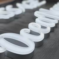 Lettres 3D LED en acrylique personnalisées, éclairées par l'avant, étanches, pour la décoration extérieure de cafés, restaurants, bars, boutiques, centres commerciaux