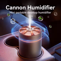 SOCELI Nouveau Design Diffuseur d'Air Intelligent pour Voiture Humidificateur Ultrasonique USB Lumière 7 Couleurs Luxe Portable