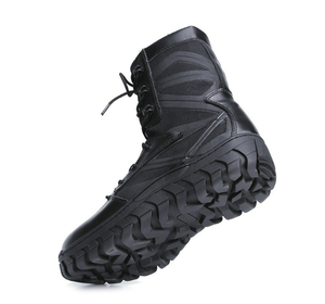 Chaussures de randonnée DFA120 en toile kaki et noire avec bandes renforcées et fermeture éclair latérale sur les manches - Product Image 5