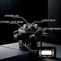 Ihomemix Direktvertrieb 150W LED Moving Head Bühnenlicht RGBW 6-Arm Bienenauge DJ Laser Disco Party DMX 512 Beleuchtung mit Fernbedienung