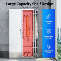 Casier de personnel en acier inoxydable, armoire de vestiaire anti-poussière pour atelier, armoire à chaussures, armoire de rangement verrouillable pour usine alimentaire