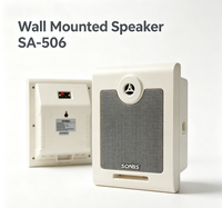Altavoz de Pared de Plástico con Doble Controlador, Rango Completo, Voltaje Constante, para Interiores, Centros Comerciales, Aeropuertos, Escuelas, Oficinas, Sistemas de Megafonía