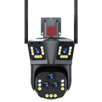 Caméra de sécurité extérieure sans fil WIFI, vision nocturne, 4MP, 5 objectifs, étanche, caméra de surveillance réseau CCTV