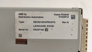 REX521GHHPSH07G MOTOR <b>RELAY</b> Order No.REX521GHHPSH07G Series REX521 <b>Relay</b> PLC - Product Image 4