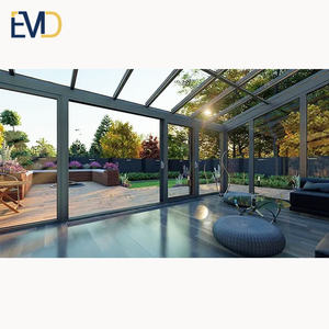Factory Customized High End Villa Backyard Modern Aluminium Glass House Winter <b>Garden</b> Sunroom - Product Image 5