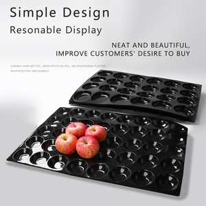 Aitianyuan Obsidian trái cây khay lót phổ hiển thị trang trí cơ sở dày nhựa 24/40 lỗ cho Apple Orange - Product Image 4