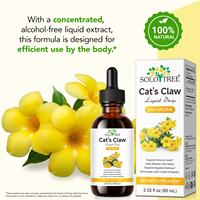 SOLOTREE Détox Nettoyant à l'Extrait d'Échinacée et de Griffes de Chat en Gouttes Liquides pour Hommes – Confort Articulaire – Extrait Végétal – Gouttes Liquides de Griffes de Chat