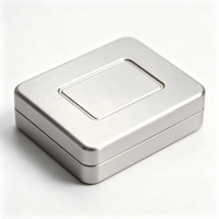 Boîte d'emballage pour bijoux en aluminium personnalisée OEM ODM, insert en velours sans couture, logo en relief