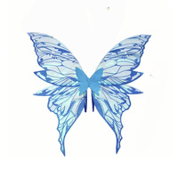 1 pièce Accessoire de costume pour femmes et filles, ailes de papillon dorées à motif, avec sangle élastique, pour fêtes à thème, cosplay, enterrements de vie de jeune fille et fêtes d'anges