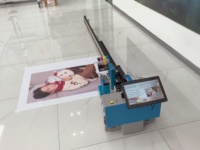 Mesin Cetak Dinding Vertikal 3D 2 in 1, Mesin Cetak Dinding & Lantai, Cetak Kaca, Kayu, Keramik, Hasil Cetak HD yang Jelas dan Tajam