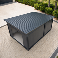 Abri de voiture modulaire extérieur détachable en conteneur avec porte enroulable en acier allié d'aluminium pour garage et abri de stockage de voitures