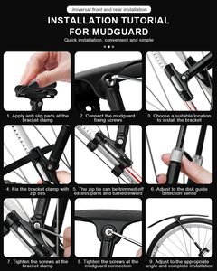 Garde-boue de vélo réglable RIDERACE à dégagement rapide léger en alliage d'aluminium Support garde-boue de vélo de route de montagne facile à installer - Product Image 4