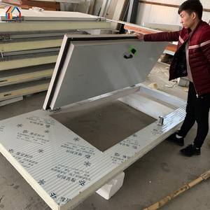 <span class=keywords><strong>Prepainted</strong></span> जस्ती स्टील polyurethane पु फोम सैंडविच दीवार घूंट पैनलों - Product Image 3