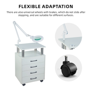 Beauty Opslag Draagbare Werkstation Grote Capaciteit Multi-Layer Gezoneerde Stalen <span class=keywords><strong>Trolley</strong></span> Voor Schoonheidssalons - Product Image 4