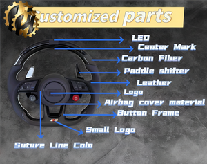 Volante Deportivo Personalizado HZ de Fibra de Carbono para <span class=keywords><strong>Dodge</strong></span> Charger <span class=keywords><strong>Challenger</strong></span> Hellcat SRT RT, Cuero de Gamuza, 4 Radios, 50 mm - Product Image 6