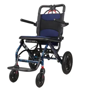 Airline Approved 9.8kg Lightweight Aluminum Alloy Foldable Manual Wheelchair