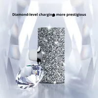Banque d'alimentation à vente chaude avec diamant en résine incrusté, poche, 12W, chargeur rapide, mini, compact, alimentation mobile