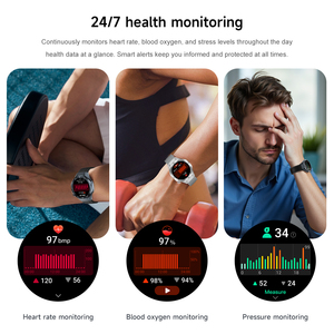 Reloj Inteligente Android C10 con Asistente <span class=keywords><strong>de</strong></span> Voz IA, Pantalla TFT, GPS, Batería <span class=keywords><strong>de</strong></span> 5-15 Días, Resistente al Agua 3ATM, para Hombres y Mujeres, para Hacer Ejercicio - Product Image 3
