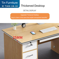 Ensemble de mobilier de bureau moderne en XTBGZ-002 panneau de mélamine bureau et chaise en forme de L Table de travail pour le personnel et les employés de bureau