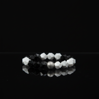 10mm Méditation Naturelle À Facettes Howlite Noir Onyx Perles Givrées Vintage Charme Bijoux De Mode DIY Stretch Protection Bracelet