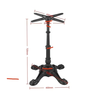 Socle de table en fonte noire robuste pour la restauration industrielle - Product Image 4