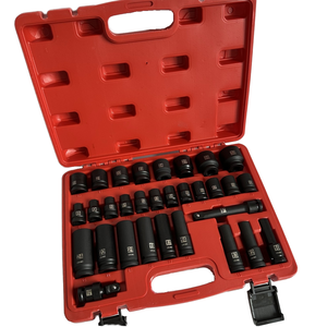 32-delige 1/<span class=keywords><strong>2</strong></span> Inch CR-V Pneumatische Mof Set Lange Korte Luchtkanon Groep Torx Vierkante Socket Afwerking Voor Diy Oem Voor Reparatie - Product Image 3