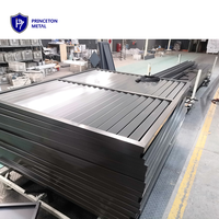 Panneaux de clôture horizontaux en alliage d'aluminium décoratifs pour l'extérieur PRINCETON METAL, volets d'intimité, ventilation pour fenêtres