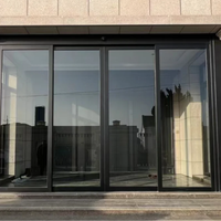 Puerta Corredera Eléctrica de Entrada con Aislamiento Térmico y Acústico, de Aluminio con Rotura de Puente Térmico y Sensor Automático, de Alta Eficiencia Energética