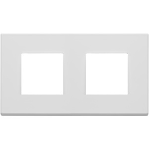 4M 2+2 <b>Switch</b> <b>Plate</b> Matt White 16.8x9.7cm Wall Mount - Product Image 1
