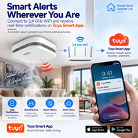 Détecteur de fumée intelligent WiFi LH-601WF, alarme optique sans fil avec alerte via application pour la sécurité incendie de la maison intelligente