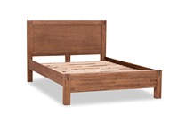 Vente à Chaud Ensemble de Chambre à Coucher 4 Pièces Marron Châtaigne de Style Moderne avec Lit Queen Table de Chevet pour la Maison