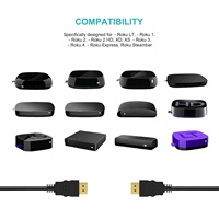 Cable HDTV Macho a Macho para PS5, PS4, Blu-ray, Xbox One, Laptop, PC, Compatible con Resolución 4K, Conductor Chapado en Oro, Revestimiento de PVC