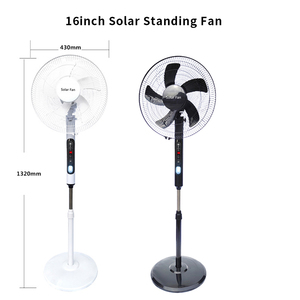 Ventilateur solaire rechargeable 16/18 pouces, alimentation AC/DC, ventilateurs sur pied avec télécommande, ABS+Métal, 25W, pour la maison, le bureau, l'extérieur et l'intérieur - Product Image 2