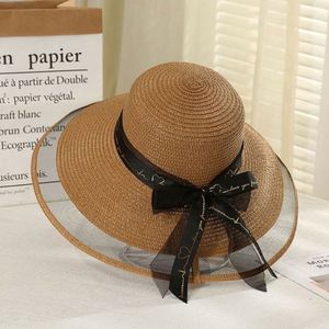 Sombreros de Paja para Mujer, de Ala Ancha, para Protección Solar, a la Moda, para la Playa, Venta al Por Mayor - Product Image 1