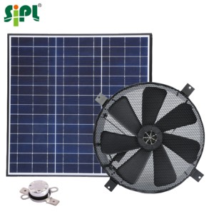 Kits de ventilation d'<span class=keywords><strong>air</strong></span> conditionné 60W DC, ventilateur d'extraction d'<span class=keywords><strong>air</strong></span> chaud alimenté par panneau solaire, à fixer au mur ou à la fenêtre, outils de ventilation - Product Image 2