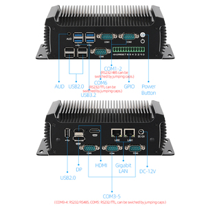 Mini PC sin ventilador industrial Intel N97 Quad Core Dual RJ45 LAN 6 RS232 COM GPIO Win11 <span class=keywords><strong>Linux</strong></span> IIoT Gateway <span class=keywords><strong>Micro</strong></span> computadora - Product Image 6