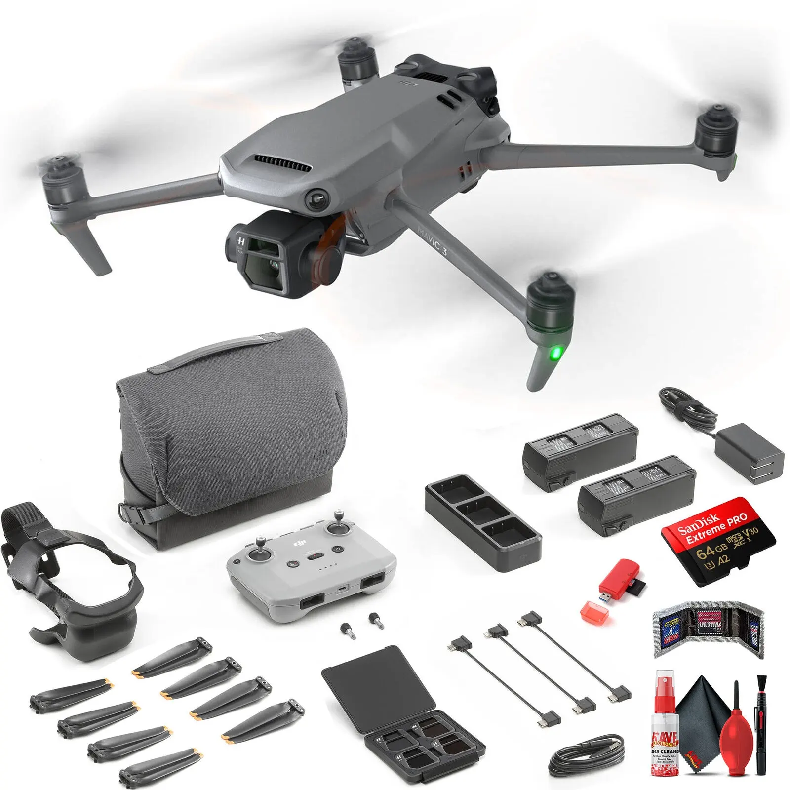 Newest And Original model DJI Mavic 3 Fly More Combo - Camera Drone W/ 4/3 CMOS Hasselblad Camera + Bundle