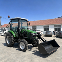 Tracteur agricole 4x4 avec chargeur frontal, cabine, certifié CE COC, machines agricoles pour le marché européen