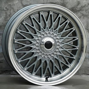 <span class=keywords><strong>Jantes</strong></span> de voiture RSJ Deep Dish 4 trous 17 pouces 4x100/108 en alliage d'aluminium argenté - Product Image 3